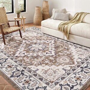 NEW 5x7 Area Rugs for Living Room, Washable Area Rug, Rugs for Bedroom